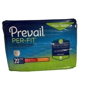 Prevail Per-Fit Adult Unisex Daily Medium Underwear Bags of 20 New